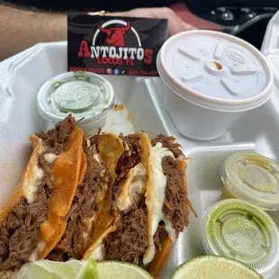 Barria tacos with the works