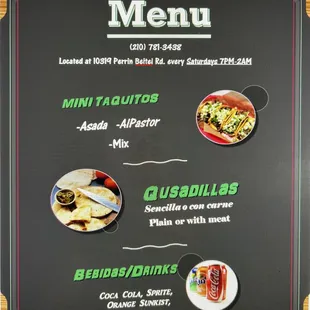 If you zoom in, here's a description of some of our menu items