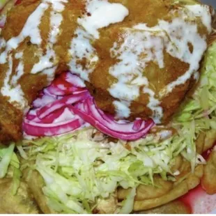 Tajadas con Pollo a very famous dish in the Centeral American Hondureño region no guilt trip feeling after each meal!