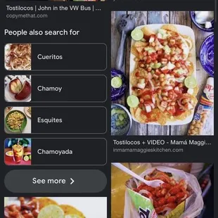 a menu of mexican food