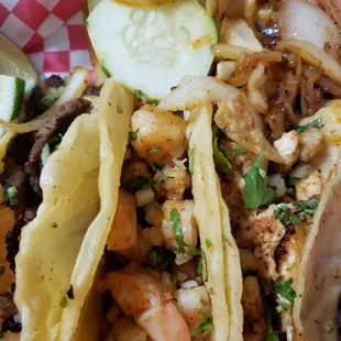 Shrimp and Steak Tacos