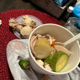 Caldo de pollo about $15 with taxes