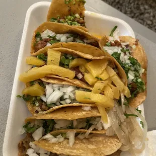Tacos de campechanos and tripa