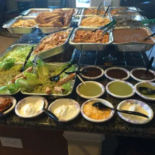 We cater a lot any place any time and we bit any price