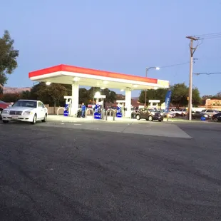 Near the gas station