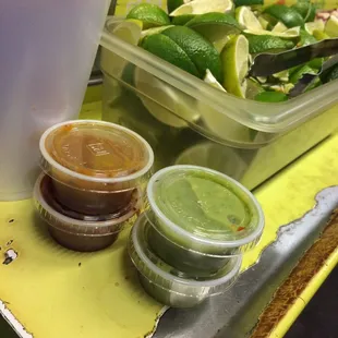 Great amount of sauce to take to go!
