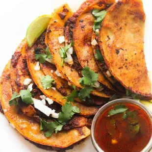 a plate of mexican food