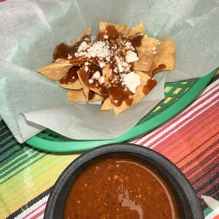 Complimentary chips and salsa