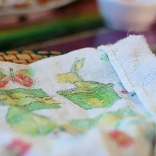 Handmade Corn Tortillas in a cute bunny cloth =)