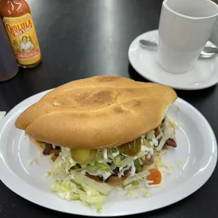 Tortas (al pastor) for breakfast