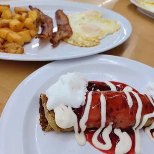 a plate of food on a table