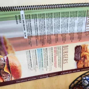 Mexican favorites and Burgers