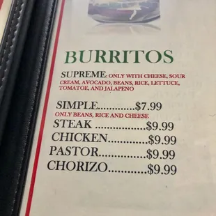 You guys. They actually have BRC burritos on the menu. They're called Simple Burritos.