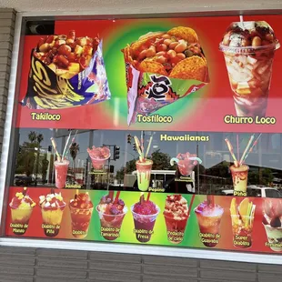 a variety of drinks
