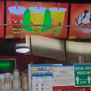 a variety of drinks