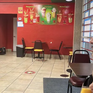 More seating tables and chairs