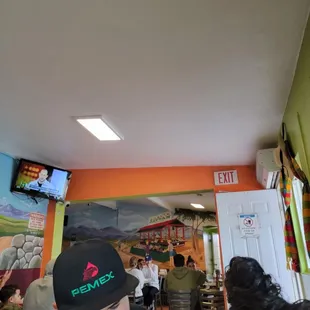 the interior of a mexican restaurant