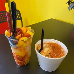 Mangonada and esquites