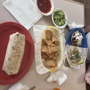 Great meal ! El Pastor Burrito &amp; Sopes also chicken taco. All homemade and delicious