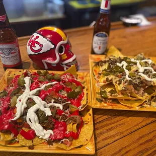 two nachos and a beer