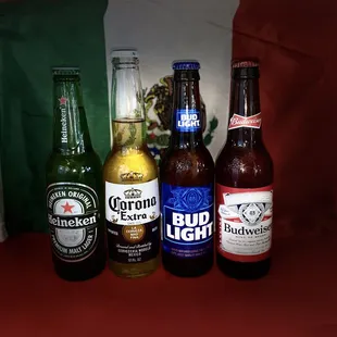 Domestic and imported Beers