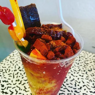 Mangonada with candy