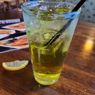 I've been here twice, and the owner made me his own creation of the day twice.  Very strong, and tasty both times.