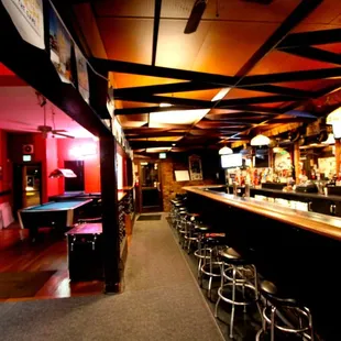 the bar and pool table