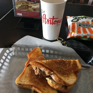 Pulled Pork Grilled Cheese Sandwich