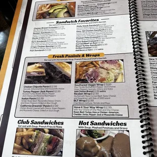 sushi and sashimi, menu