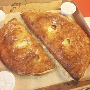 Small and large calzones