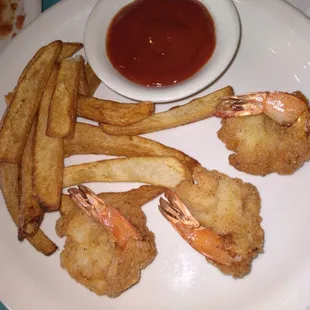 Kids shrimp plate