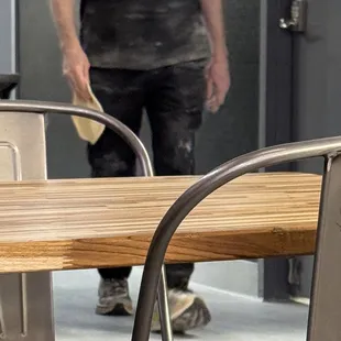 Some efficiency opportunities here.  Is that a pizza dough in your hand!