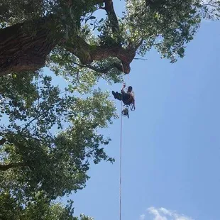  man on a rope