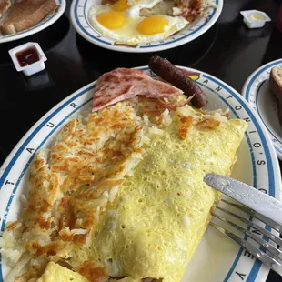 Vegetable omelet and Antonio's omelet