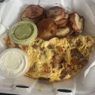 California omelette with home fries