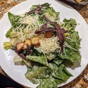 I will almost always choose the Caesar's salad with anchovies.