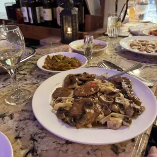 Veal Marsala with homemade fettuccine