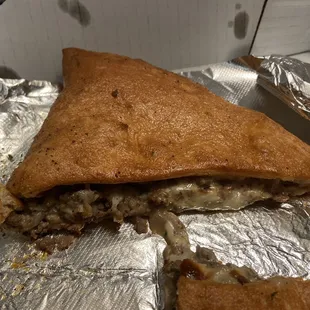 Steak &amp; Cheese Calzoni