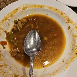 Took this pic of minestrone too late