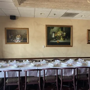 a table set for a formal dinner