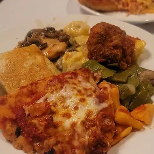 Lasagna, green beans