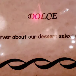 Rest of menu