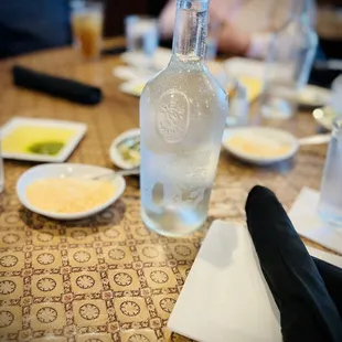 a bottle of vodka on a table