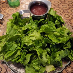 Salad without the tomatoes and onions. Raspberry vinaigrette