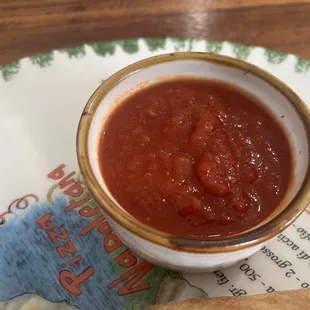 Marinara Sauce, nicely acidic.