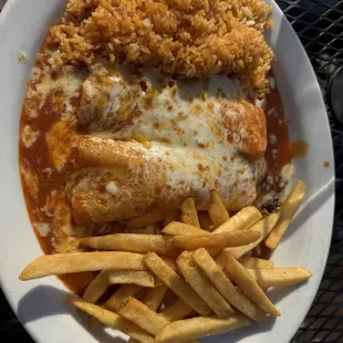 Two enchilada plate