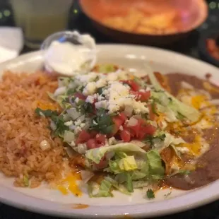 a plate of mexican food