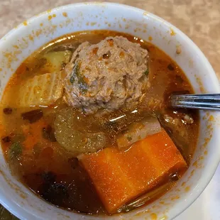 Albondigas soup -cup