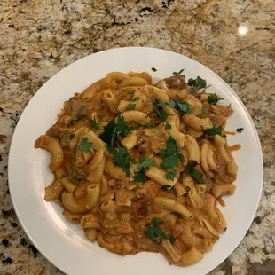 Mostaccioli With Rita Sauce. Excellent!